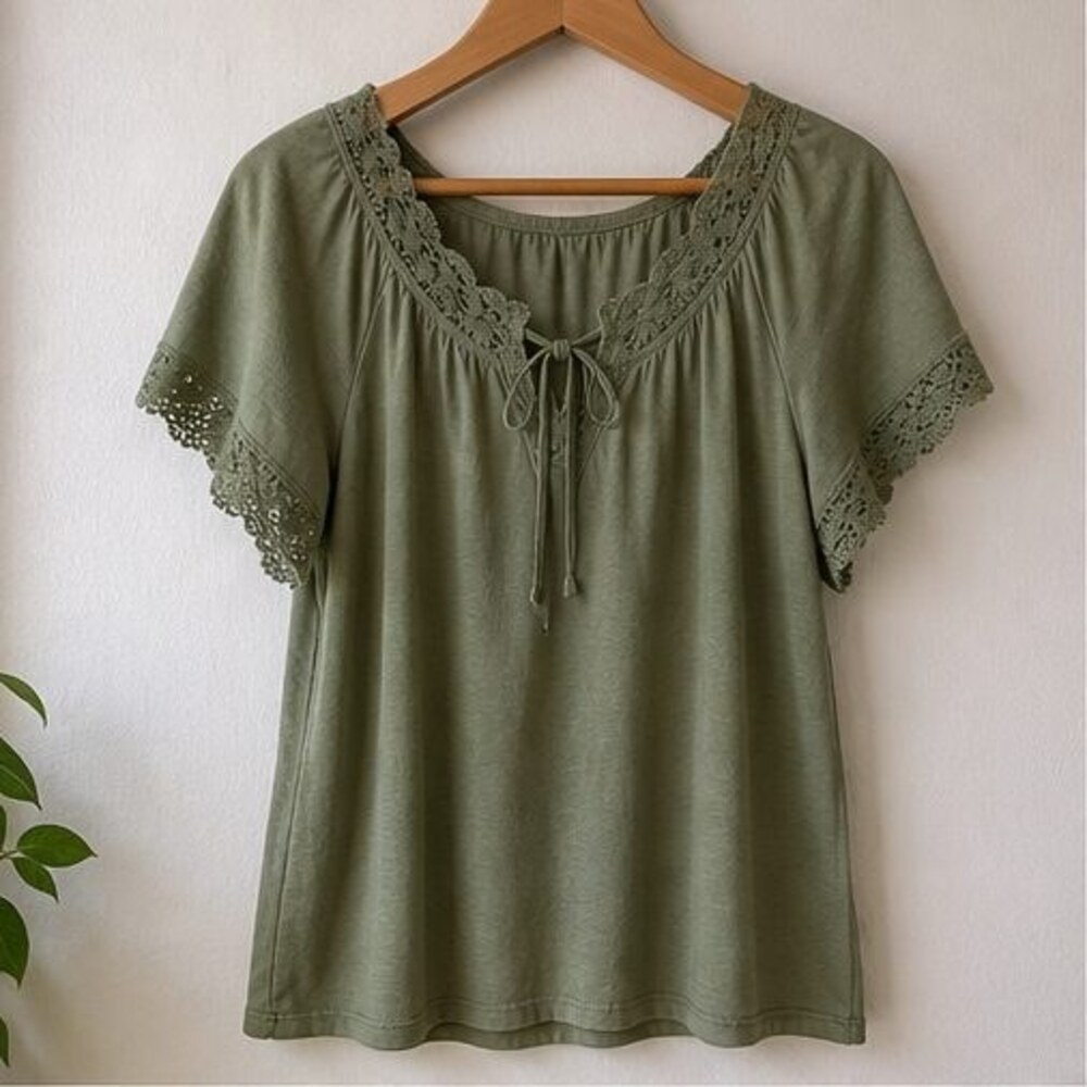 Olive Button Blouse